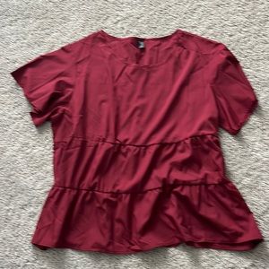 Maroon Tiered Top
